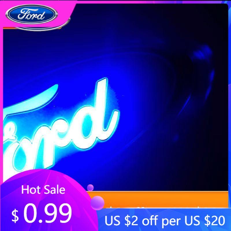 

Car Sticker Car Sticker Ford New 2025 Hot 23*9cm Suitable For Ford Mondeo Modified Pickup Truck F150 RANGER LED Light 4D Logo белый