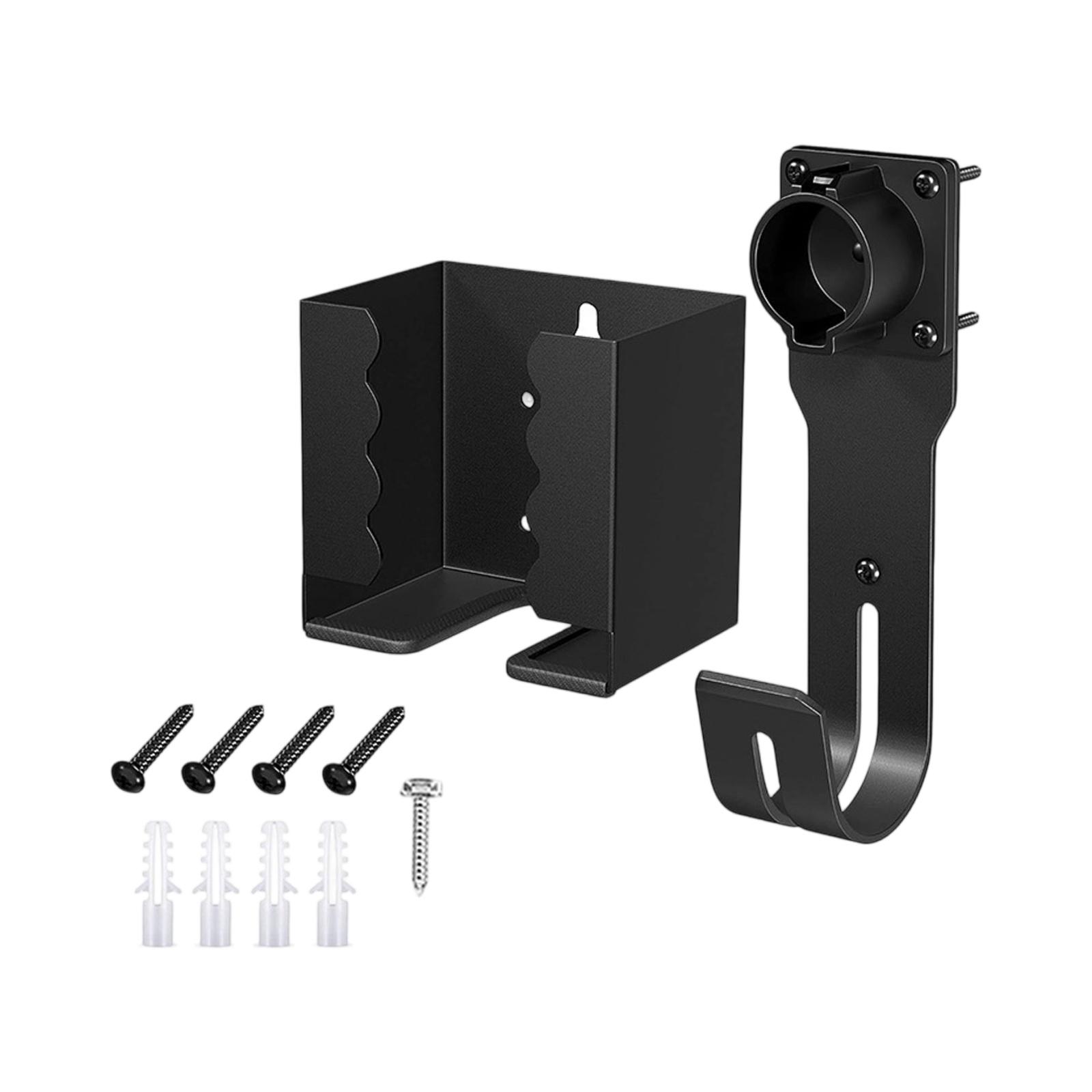 

Wall-Mounted Charger Holder, SAE J1772 Charging Connector Hook, Electric Vehicle Charging Cable Storage Bracket One Size чёрный