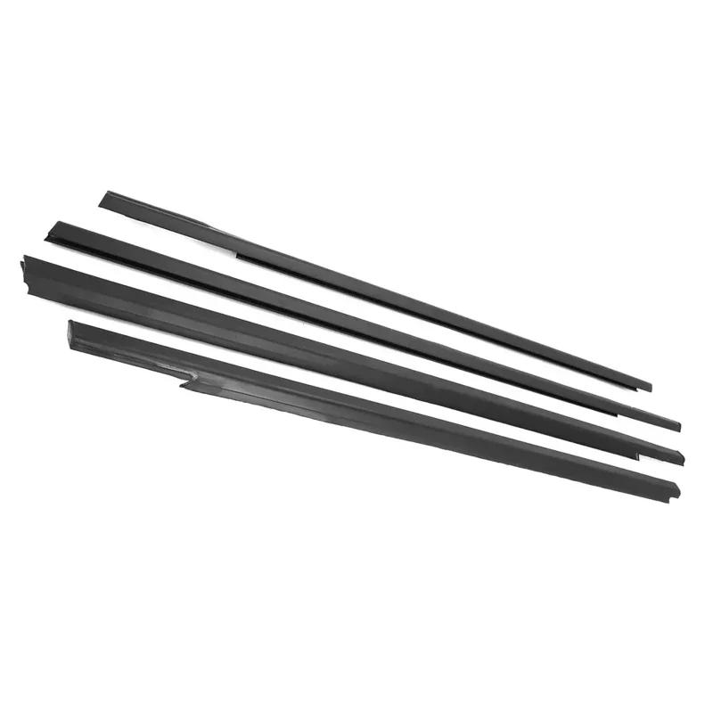 4 Pezzi Guarnizione in Gomma per Vetro Finestrino Esterno per peugeot 301 2013-2017 2014 2015 Striscia di Pressione Striscia di Tenuta Impermeabile Nero o Cromato