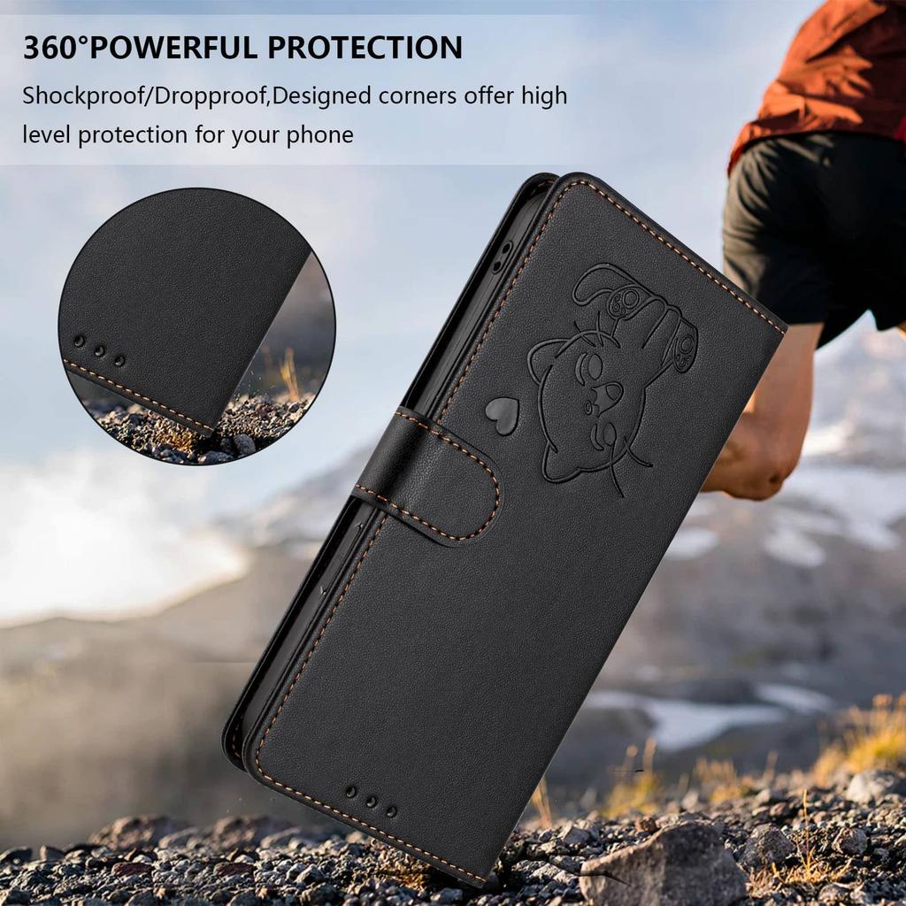 WEFOR Wallet Case for Samsung Galaxy A57 A37 A17 A73 5G A72 A71 A56 A55 A54 A53 A52 A51 4G, Cute Cat Flip Cover with Card Holder