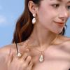 European and American titanium steel stainless steel pearl necklace collarbone chain does not fade jewelry