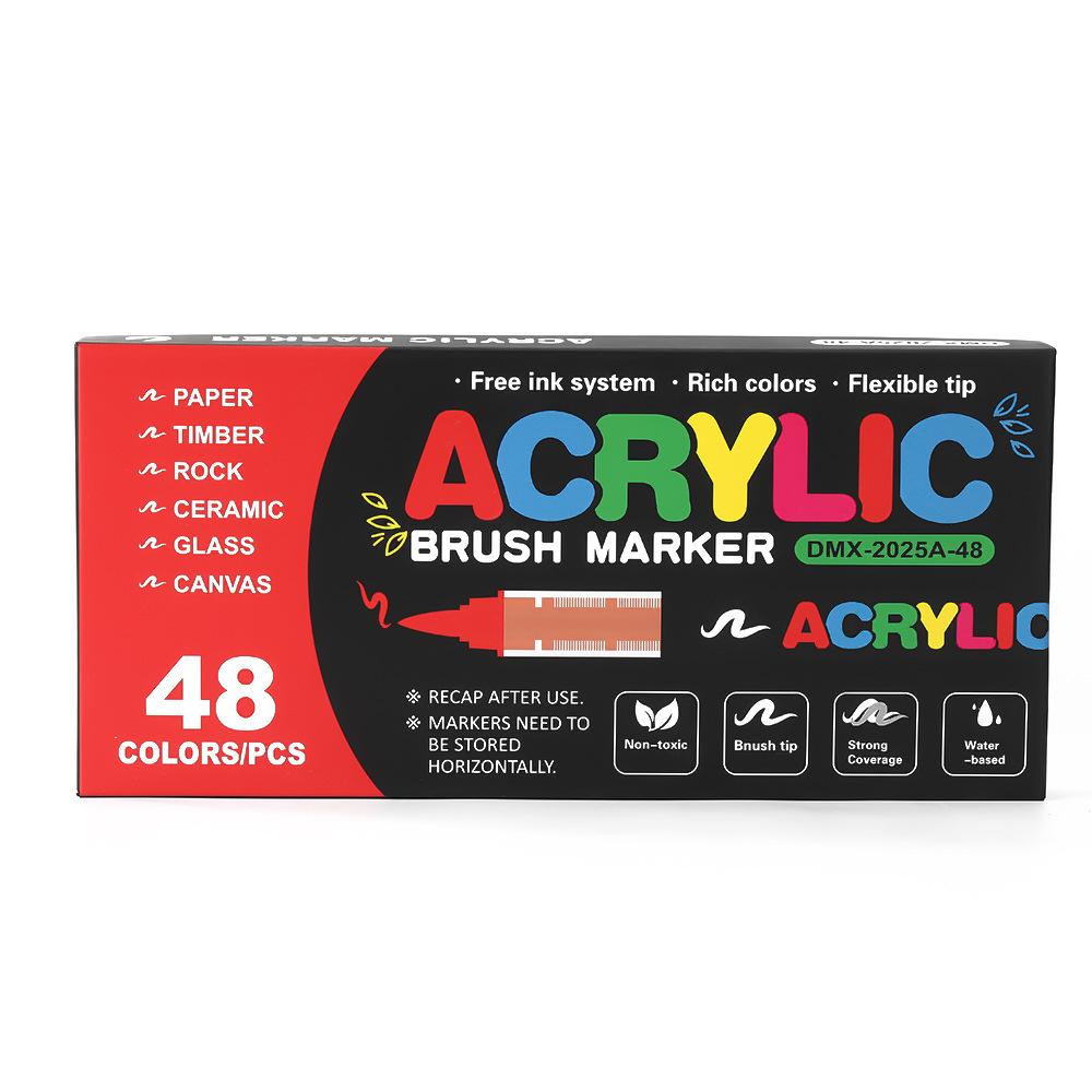 Liquid Acrylic Marker Set with Soft Tips for DIY Art & Professional Watercolor Painting