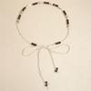 Stylish Braided Waistband With Wooden Bead Accents Durable And Comfortable For Wear