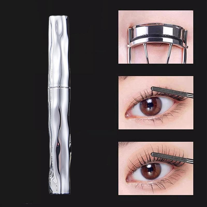 Wasserdichte 3D Verlängernde Mascara Schwarzes Stahlrohr Wimpern Primer Augenwimpern Bürste Langanhaltende Seiden Mascara Kosmetik Geschenk