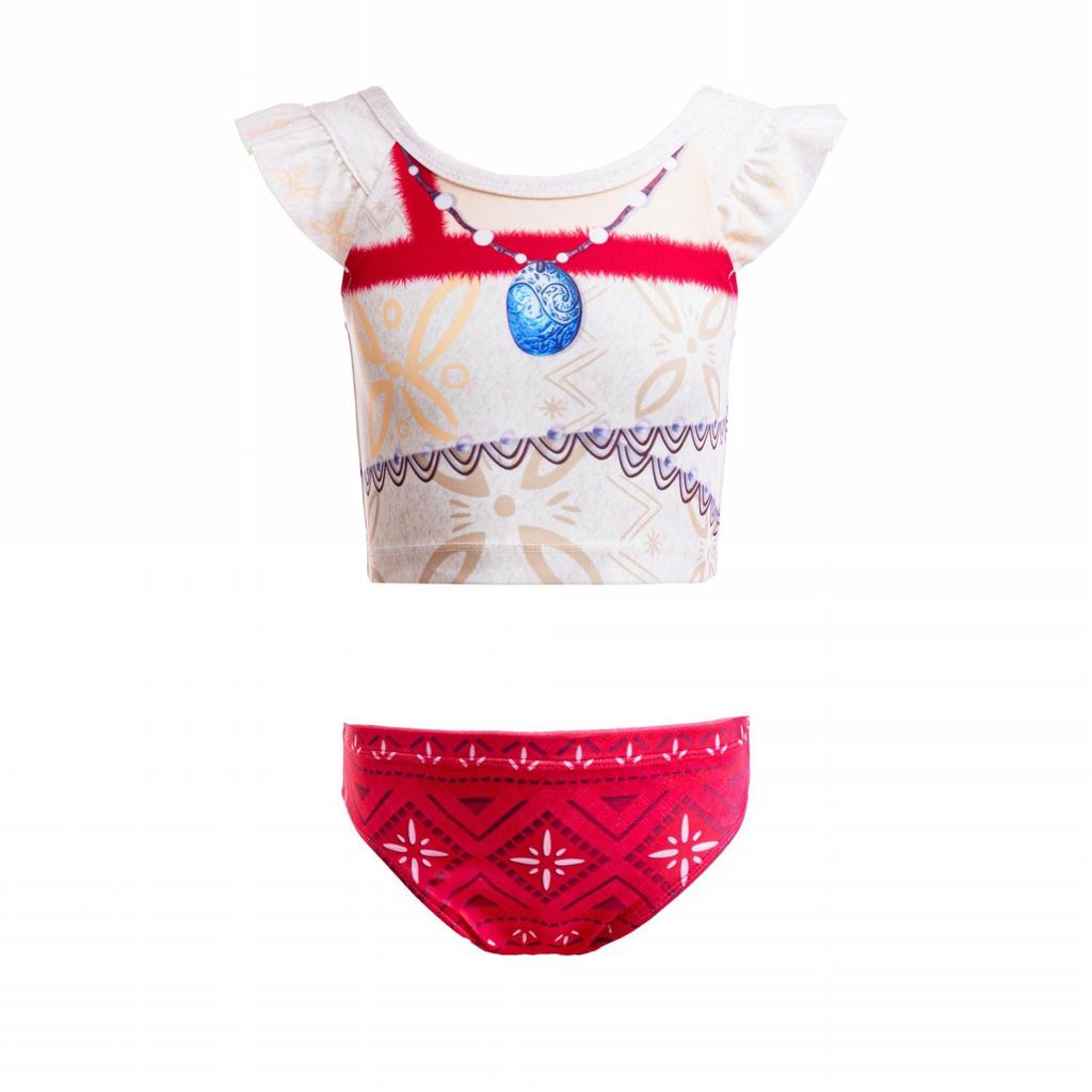 Summer 2025 New Princess Girls Swimsuits Vacation Children's Swimwear Holiday Party Kids Beach Bikini Two-piece Swimsuit