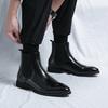 Winter New Men Business Chelsea Black  Red European and American One Foot Comfortable Formal Boots Size 38-46 Men Boots