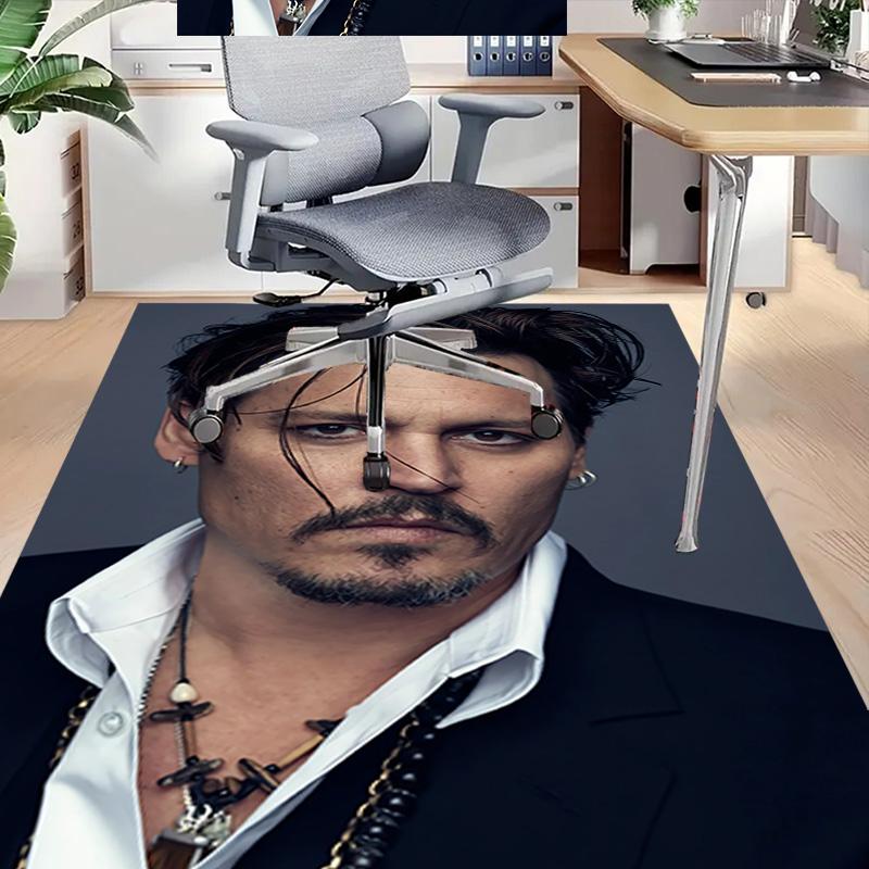 Johnny Depp'S Timeless Style Carpet For Playroom Bedroom Living Room Sofa Home Decorkids Game Area Rug Nonslip Floor Mat