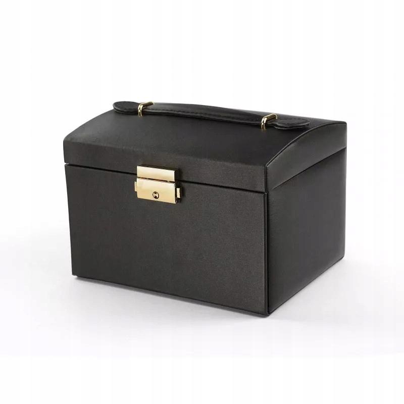 Black Jewelry Box with Mirror for a Girl Gift