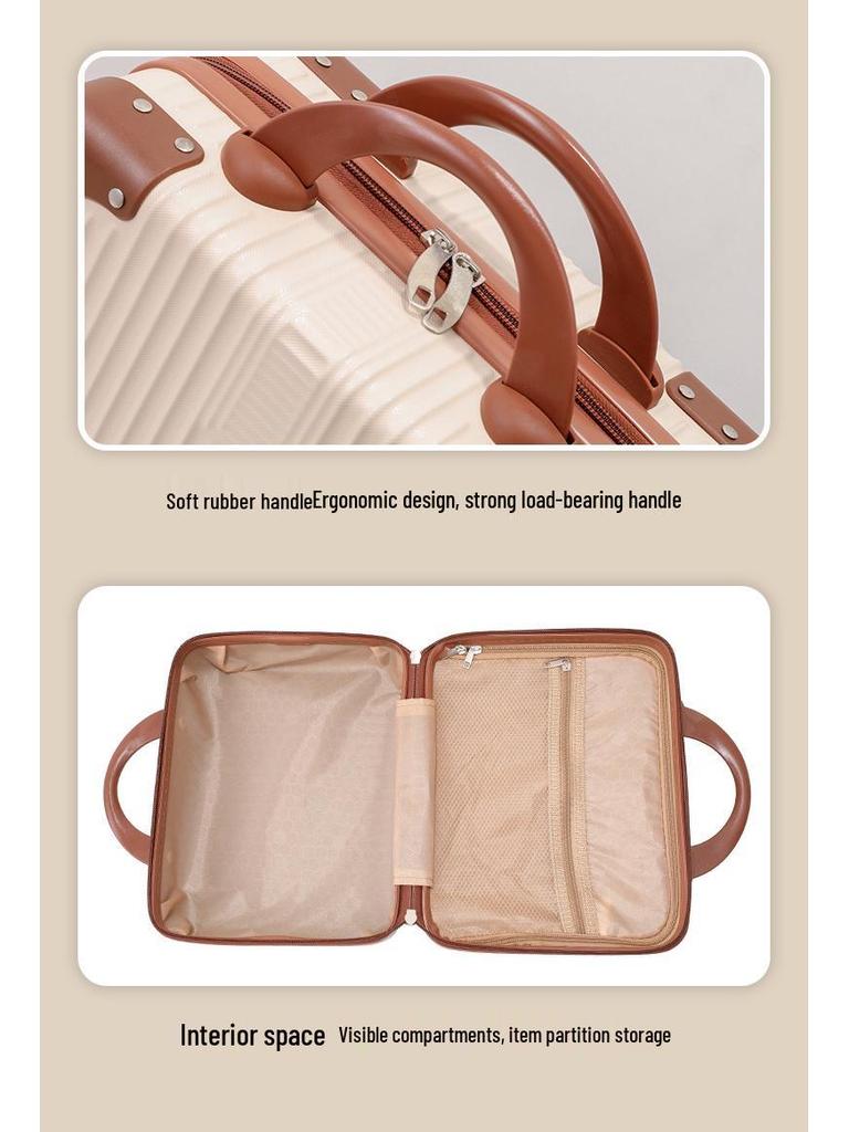 Personalisierter 14-Zoll Mini-Make-up-Koffer mit Zahlenschloss für Reisen