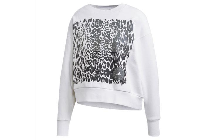 Adidas Sweatshirts Women s White Crew Neck Moderate Regular GL4152 L