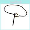 Female Leather Waist Belt With Metal Buckle For Dress Up And Everyday Style