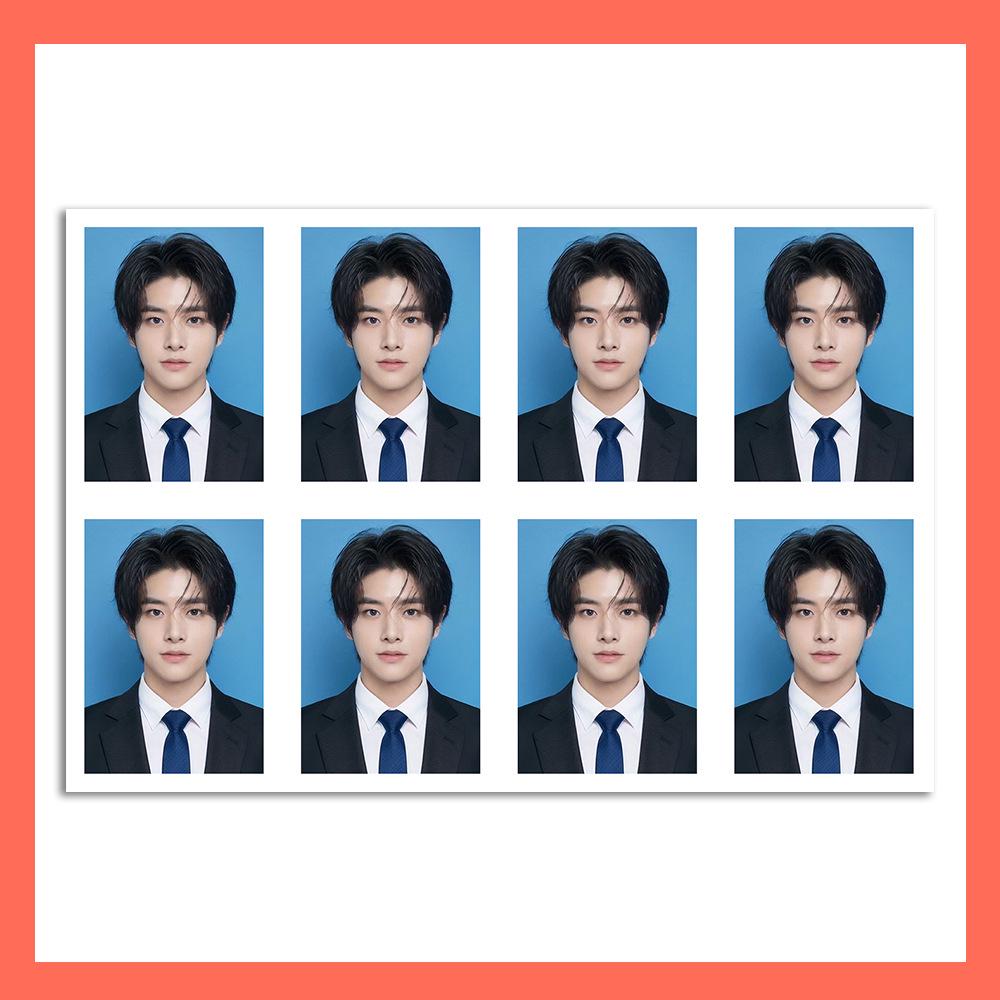 HEESEUNG & SUNGHOON ID Photo: 1-Inch, Blue Background