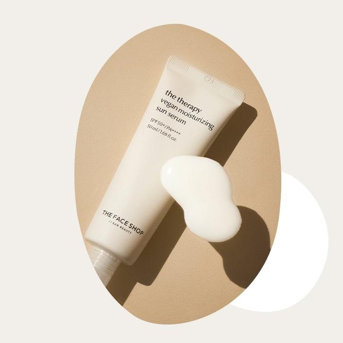 The Face Shop The Therapy Vegan Moisturizing Sun Serum SPF 50+ PA++++ 50ml