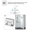 2Pcs 90 Degree Stainless Steel Glass Door Hinge Household Bathroom Cabinet Rotary Connection Hardware Accessories