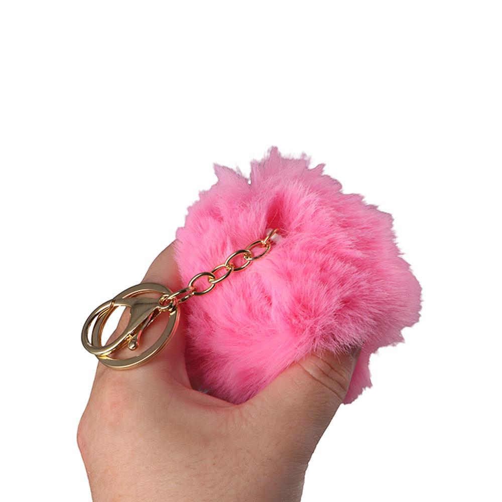 

Car Keyring Accessories Ornaments Car Keyring Fur Ball Keychain Pom Fluffy Key Chains Key Holder Темно-синій