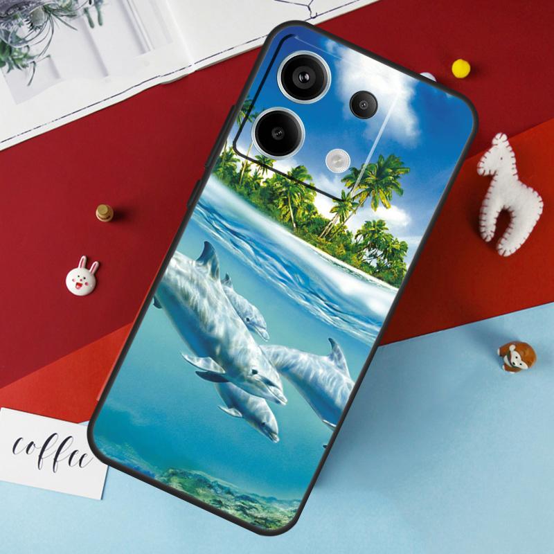 

Чехол с изображением дельфина для Xiaomi Redmi Note 12 11 10 9 8 13 Pro Plus 12S 11S 10S 9S 10A 9C 10C 12C 13C Redmi Note 12 4G