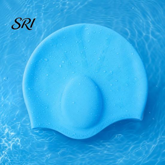 Lightweight Swimming Cap Adults Silicone Cap, Waterproof Non-slip Elastic Pool Swim Hat, Men Women Ear Protection Bathing for Short Long Hair