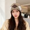 Rhombus Color Matching Knitted Hat Children'S Season Warm Ear Protection Wool Hat Casual Versatile Face Small Cold Hat