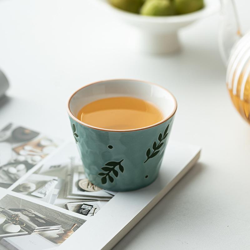 Japanese Style Ceramic Teacup Creative Handmade Household Personal Cup Simple Teacup Office Kung Fu Master Cup Teaset New