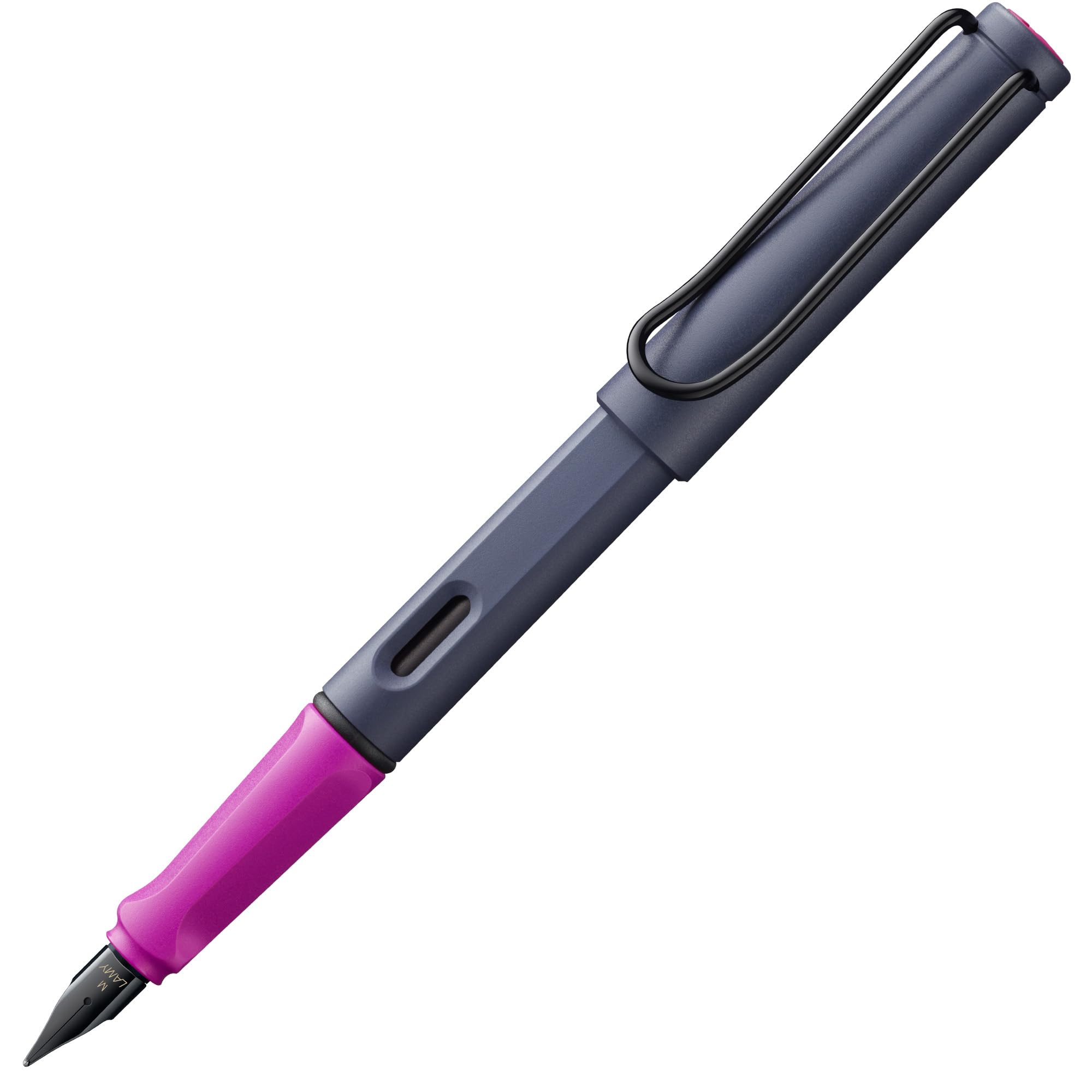 LAMY Safari Pink Cliff Fountain Pen Ergonomic Grip and Polished Steel Size M Ideal for Writing and Calligraphy Includes LAMY T10 Blue Ink Cartridge -