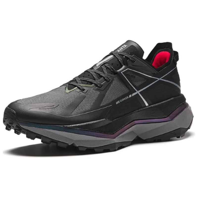 Anta Cushioned Wear Resistant Breathable Rebound Low Top Running Shoes Men's Black Sneakers 112416602A-7