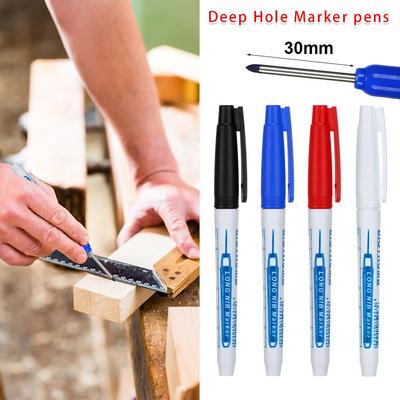 Sale Craftwork Woodworking Decor Mark Tool Long Head Markers Carpenter Pen Deep Hole Marker Pens
