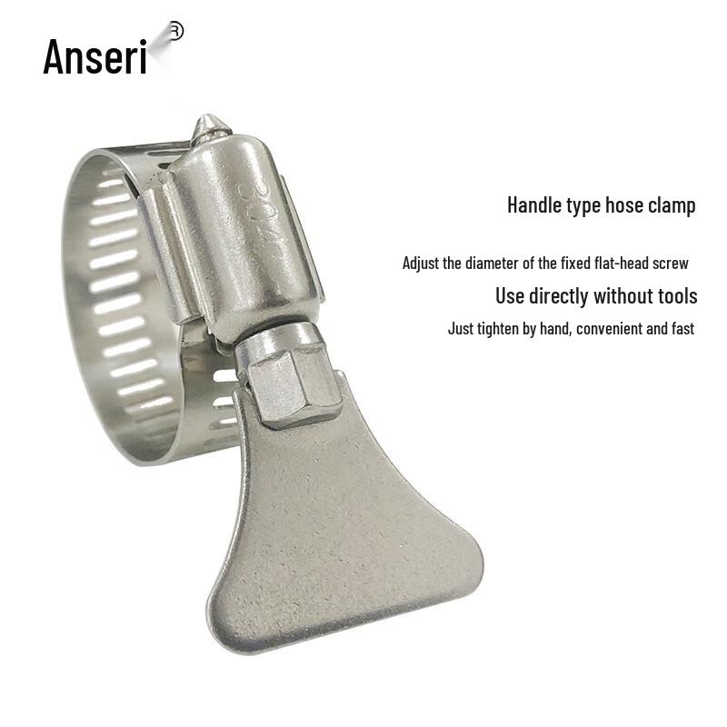 Ansellary 304 Stainless Steel Hose Clamps with Handle