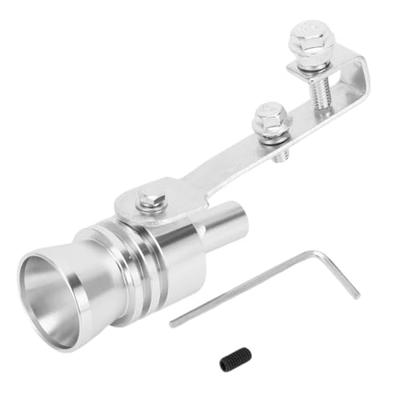 INFINAUTO Turbo Sound Exhaust Muffler Pipe Whistle Rear Tail Pipe L Car Motorcycle Lower Manufacturer Aluminum Silver Tone 1 Set