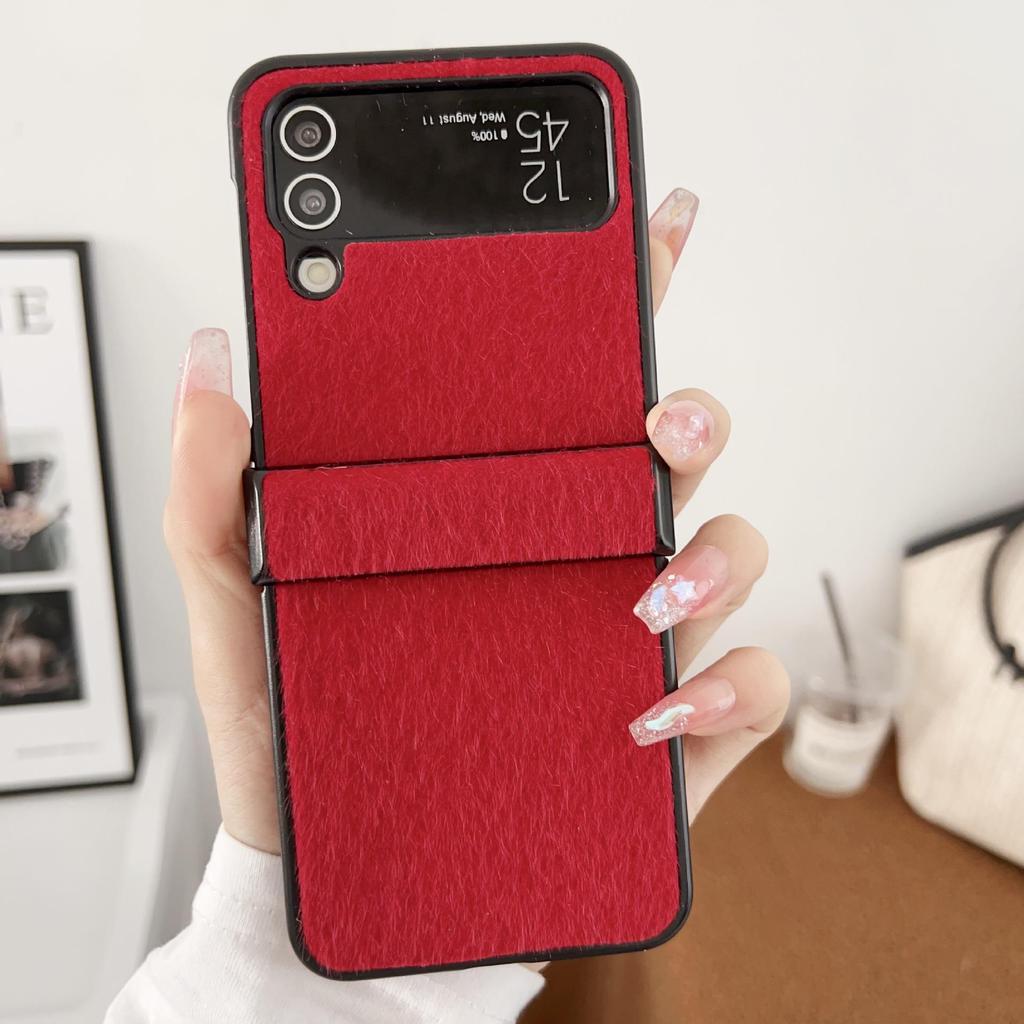 Samsung Z Flip 3/4/5/6/7 Mink Plush Three-Section Case