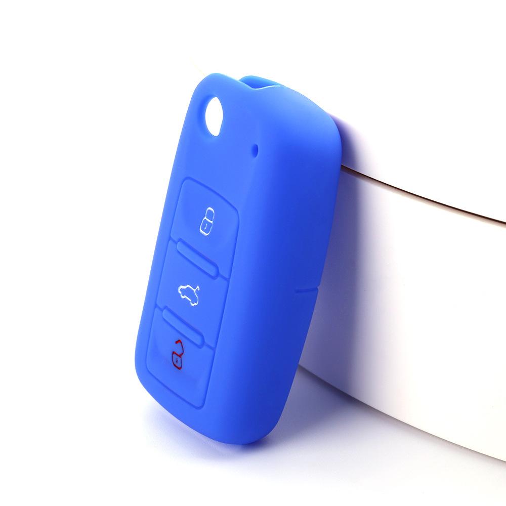 Suitable for Volkswagen Bora Santana Golf Car Silicone Key Cover Soft Rubber Key Bag Remote Control Protective Cover