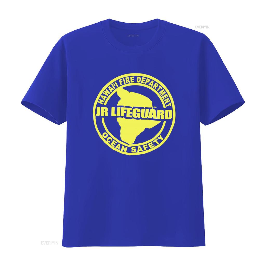 Hawaii Fire Department Jr Lifeguard Ocean Safety T Shirt for Casual Cool Design vintage Washed Slightly graphic Comfortable