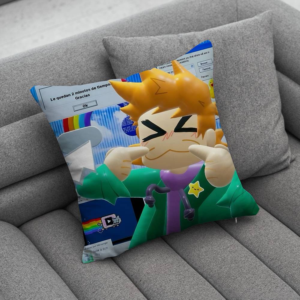 EEddsworldsS Web Drama Pillow Case Sofa Living Room Bedroom Headboard Backrest Cushion Square Cushion Nap Time