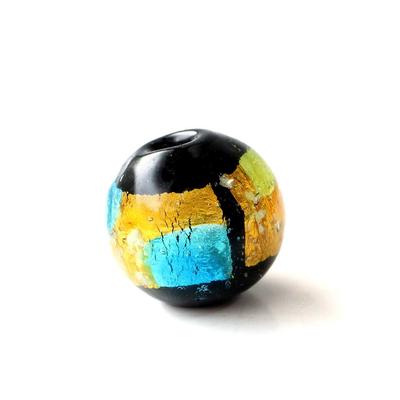 Glowing Firefly Glass Yellow Blue MIX 8mm Grains for Sale Tomboystone Okinawa Souvenir 10 Grains [GOLD STONE]