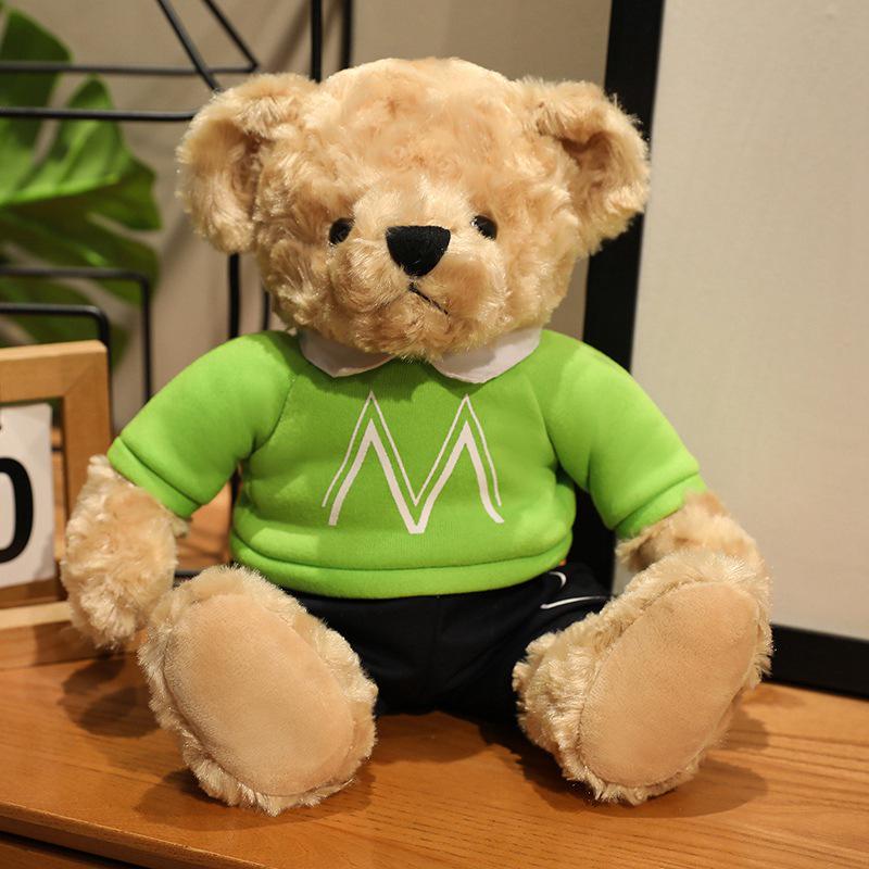 Trendy Plush Teddy Bear in Hoodie: Formal Wear Cloth Doll Ornament