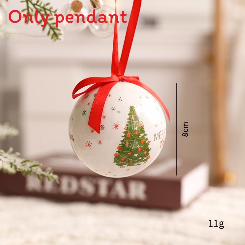Christmas Theme Pattern Foam Ball Pendant Family Festival Decoration Props For Holiday Tree Decor And Festive Display
