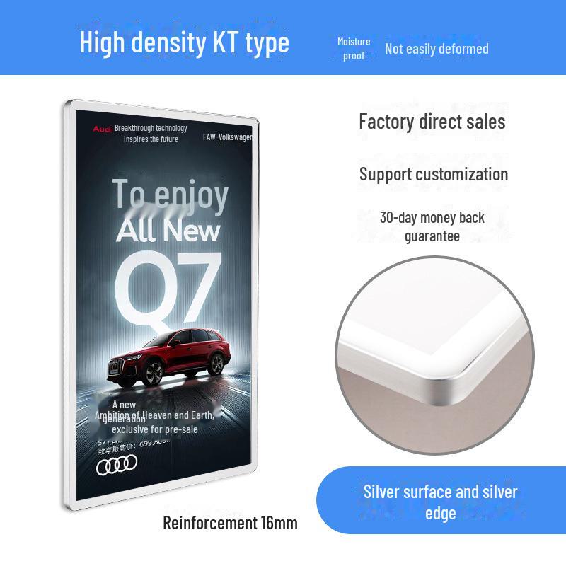 Aluminum Alloy Magnetic Display Board with Rounded Corners for Elevator Billboards