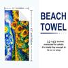 Painting Art Print Beach Towel, Large Soft Quick Dry Towel for Beach Camping Swimming