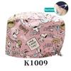 Cartoon Printed Nursing Caps Men Women Medical Hats Adjustable Long Hair Pet Dental Clinic Doctors Scrub Hat