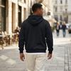Men's Casual Hoodie Sweatshirt with Zip Collar, Multi-Pocket, Long Sleeve