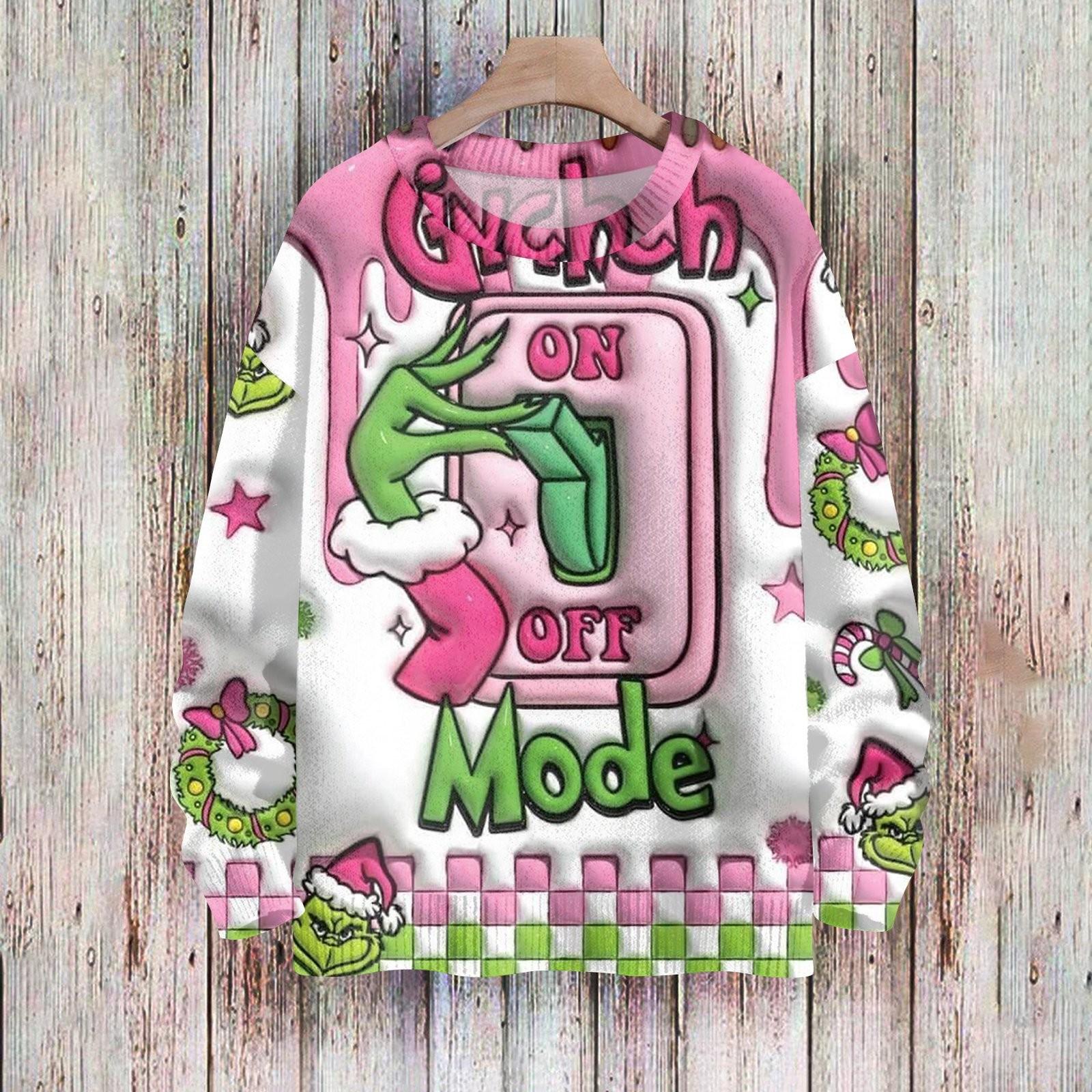 

Рождественские толстовки для женщин Вязаный свитер Милая рубашка Осенний свитер с круглым вырезом Топы M