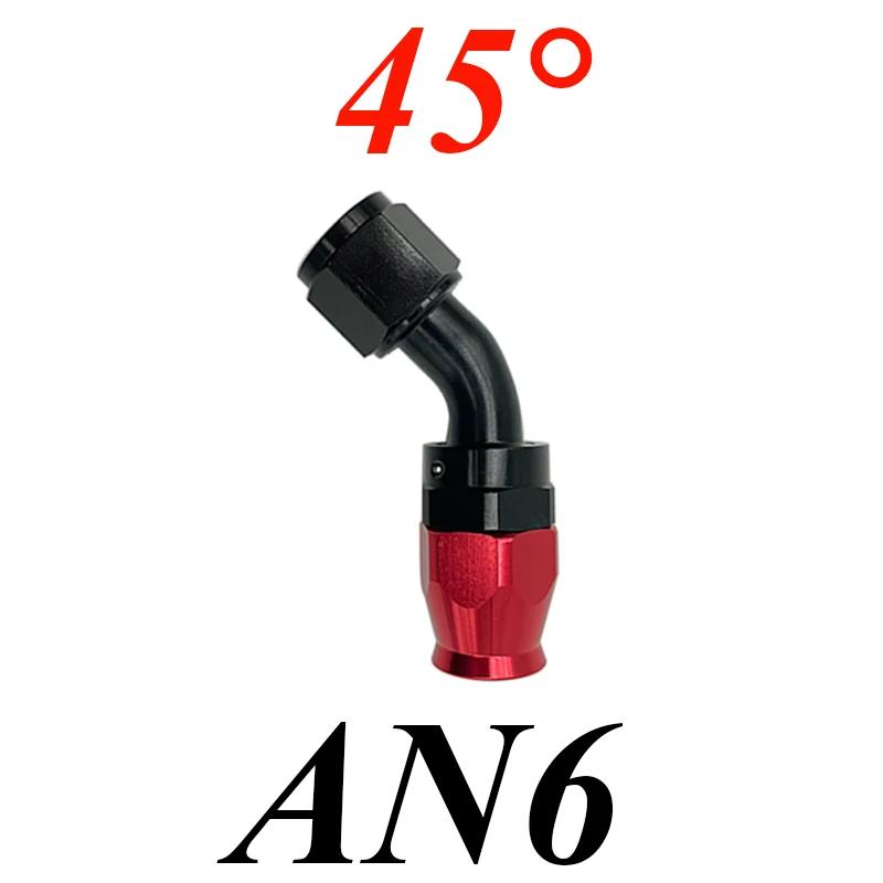 AN4 AN6 AN8 AN10 AN12 Pro otočné PTFE hadicové koncovky pro olejové a palivové hadice Rovné 0°/45°/90°/180° Znovu použitelné adaptéry koncovek hadic