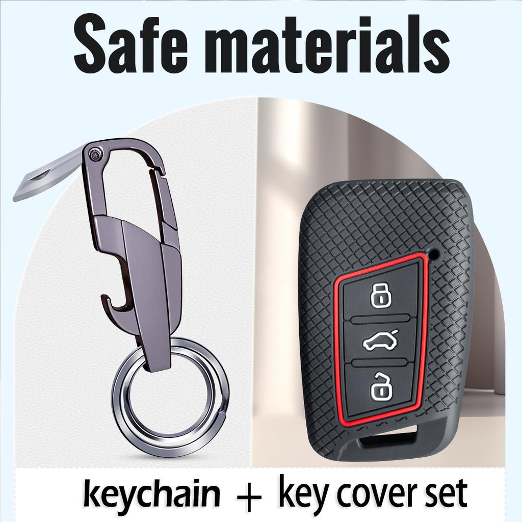For Vw Golf 7 Beetle Passat B8 Polo Seat Leon Mk4 Ibiza Arona Ateca Skoda Octavia Karoq Superb 3 Kodiaq Rapid Car Key Case Cover