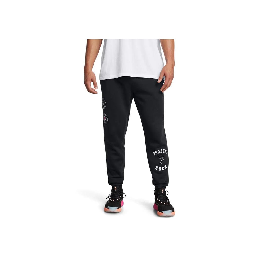 Under Armour Spodnie męskie Project Rock Miękkie Wygodne Ciepłe Casualowe Czarny 1386883-001