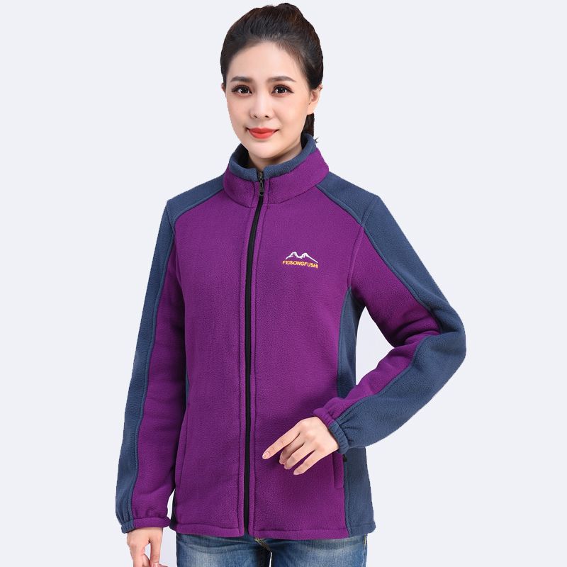 Осень и Зима Уличный Женский Флис Флисовая Женская Куртка Большого Размера Свободный Кардиган Воротник-стойка Свитер M 1856₽