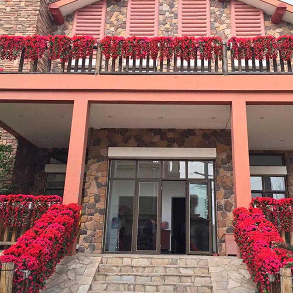 Artificial Hanging Violets Faux Violets with Long Vines for Home Wall Window Box Wedding Outdoor Garden Arch Decoration