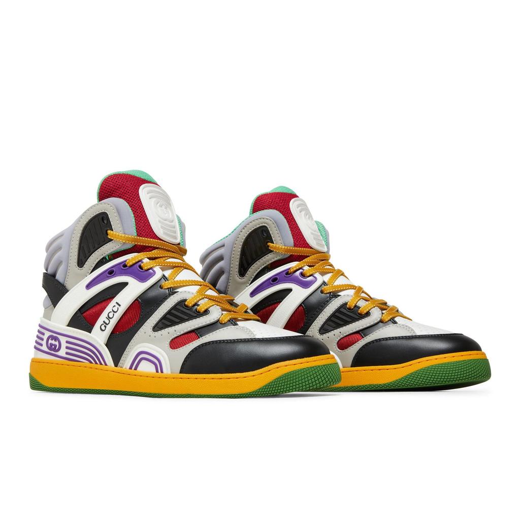 Gucci Basket High 'Black Demetra' (Unisex) Black / Red Vintage Basketball Shoes 661303 2SH90 1072