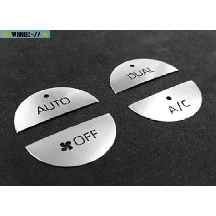 Silver Aluminum Middle Console AC Button Sticke 4PCS For Toyota RAV4 -