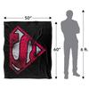 SUPERMAN War Torn Silky Shield Supersoft Blanket
