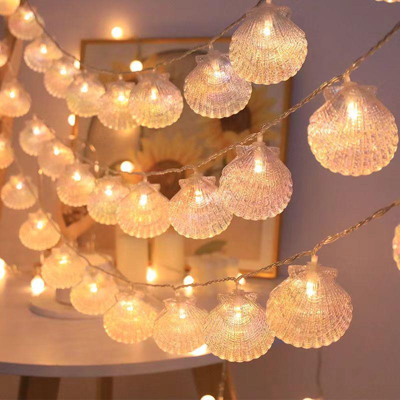 LED Colorful Seashell & Starfish Festive Lights for Indoor/Outdoor Décor