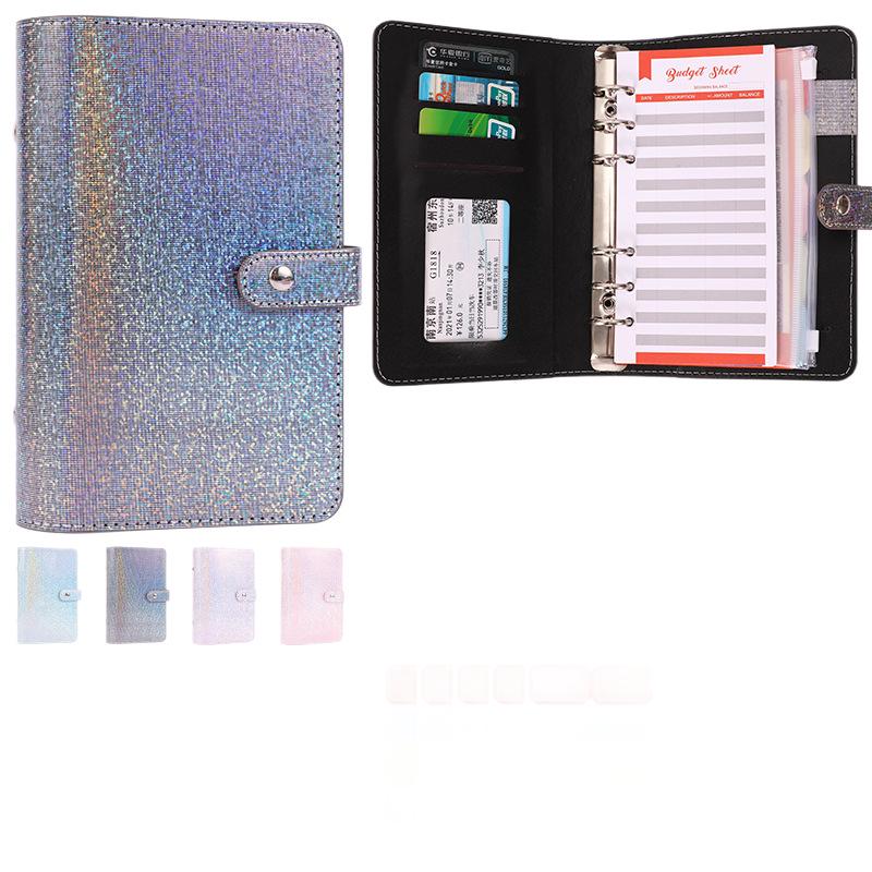 A6 Crystal Ring Binder Cash Budget Book and Daily Financial Planner.
